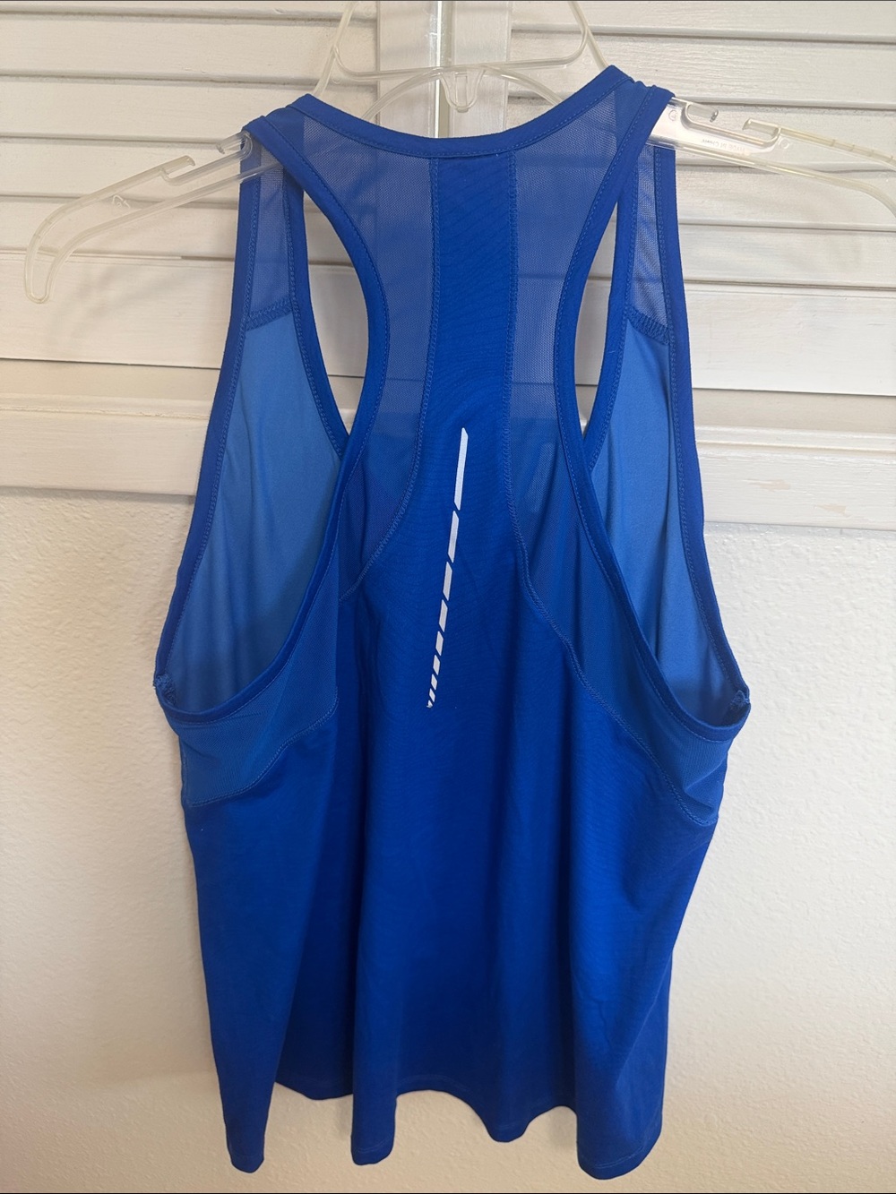 Asics Blue Racerback Workout Tank - Mesh Back - Picture 3 of 4